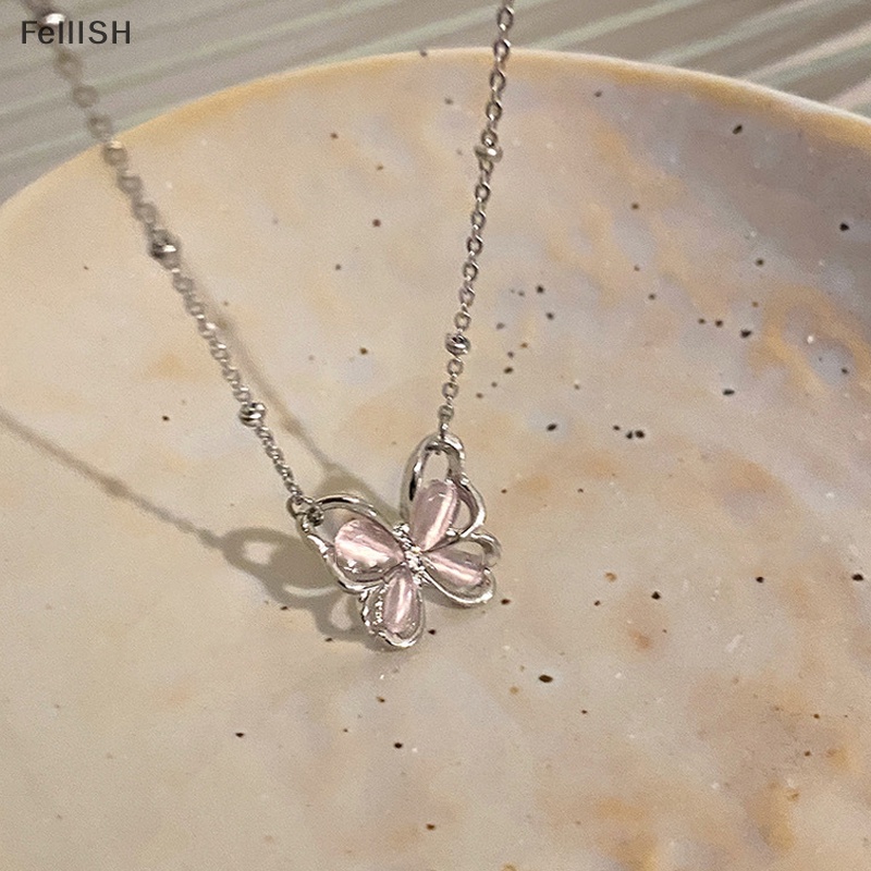 Vòng cổ Mặt Hình Bướm Đính Đá Pha Lê Màu Sắc Tinh Tế Thời Trang Cho Nữ 439br