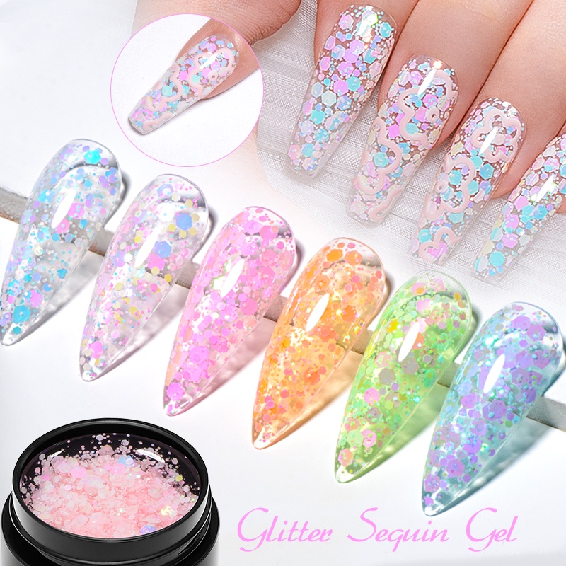 Gel Kim Tuyến Lấp Lánh MTSSII Trang Trí Móng Tay Nghệ Thuật 8ml