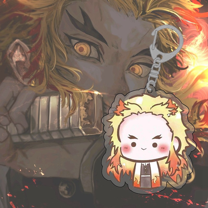 Móc Khóa Acrylic Hai Mặt Hình Nhân Vật Hoạt Hình Demon Slayer