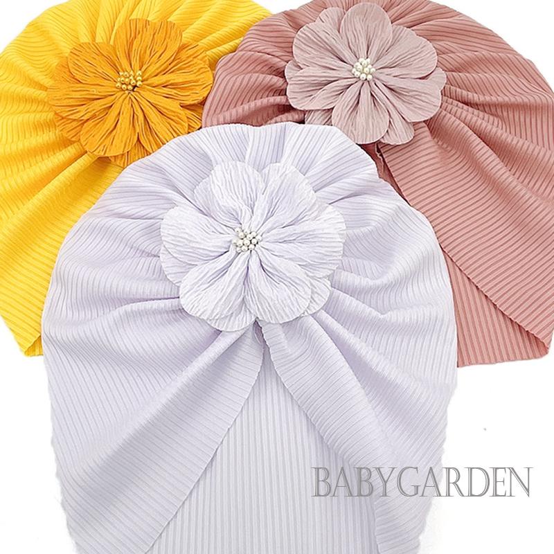 / / Mũ Trùm Đầu Turban Thắt Nút Hoa Lớn Dễ Thương Cho Bé