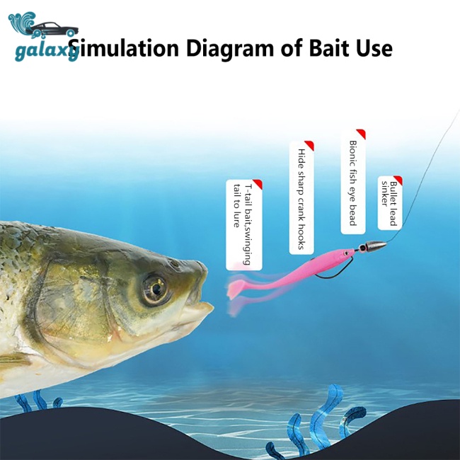 Galaxy Set 50 Mồi Giả Nhử Cá Hình Chữ T Chất Lượng Cao