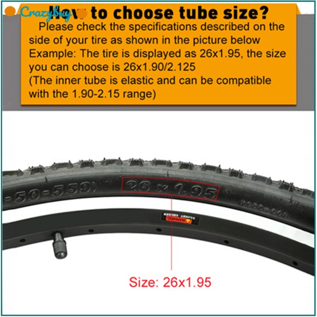 Cr Set 2 Ruột Xe Đạp Leo Núi Kèm Trục Xiên Crowbars Schrader (av) Chất Lượng Cao