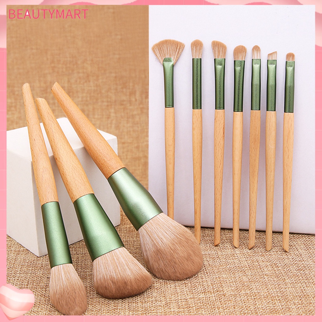 Bộ 10 Cọ Trang Điểm Sợi Nhân Tạo Chống Bụi Dễ Dàng Làm Đẹp