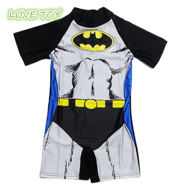 Bộ Đồ Bơi Liền Thân Ngắn Tay Cổ Tròn Họa Tiết Hoạt Hình Cho Bé Trai