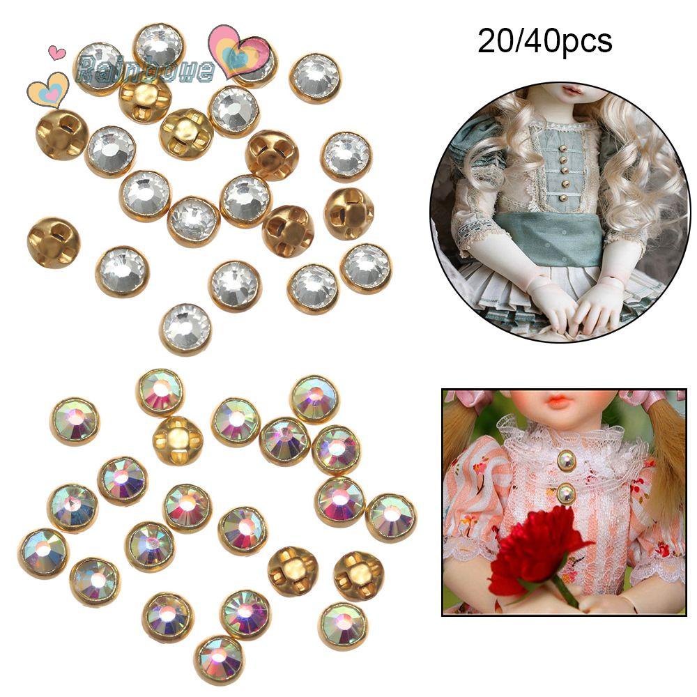 RAINBOW Set 20 / 40 Nút May Mini 4mm Cho Búp Bê