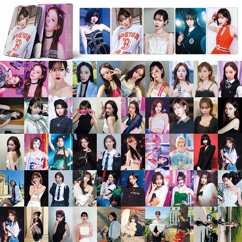 Aespa winter LOMO Card Set 55 Tấm Thẻ Ảnh Hình Nhóm Nhạc KPOP