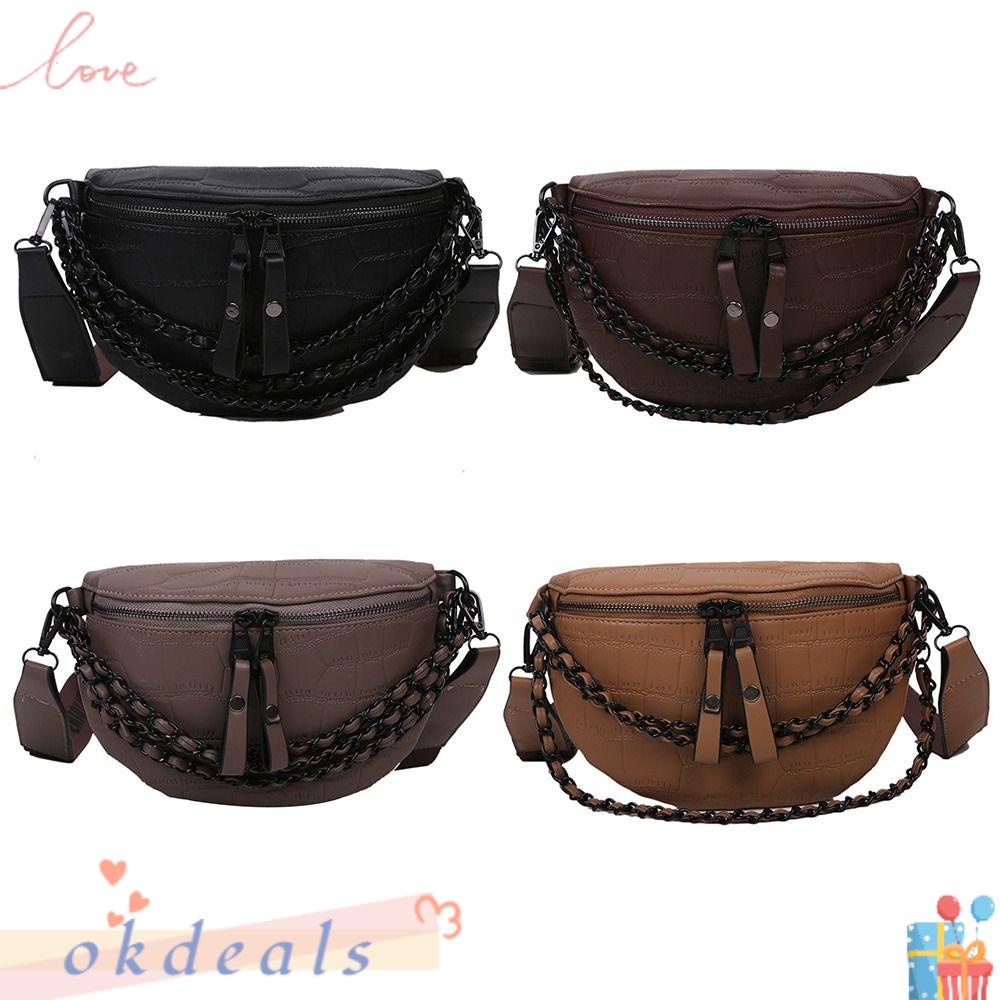 Túi Đeo Chéo Da PU Dây Bản Rộng Có Thể Điều Chỉnh Thời Trang Cho Nữ