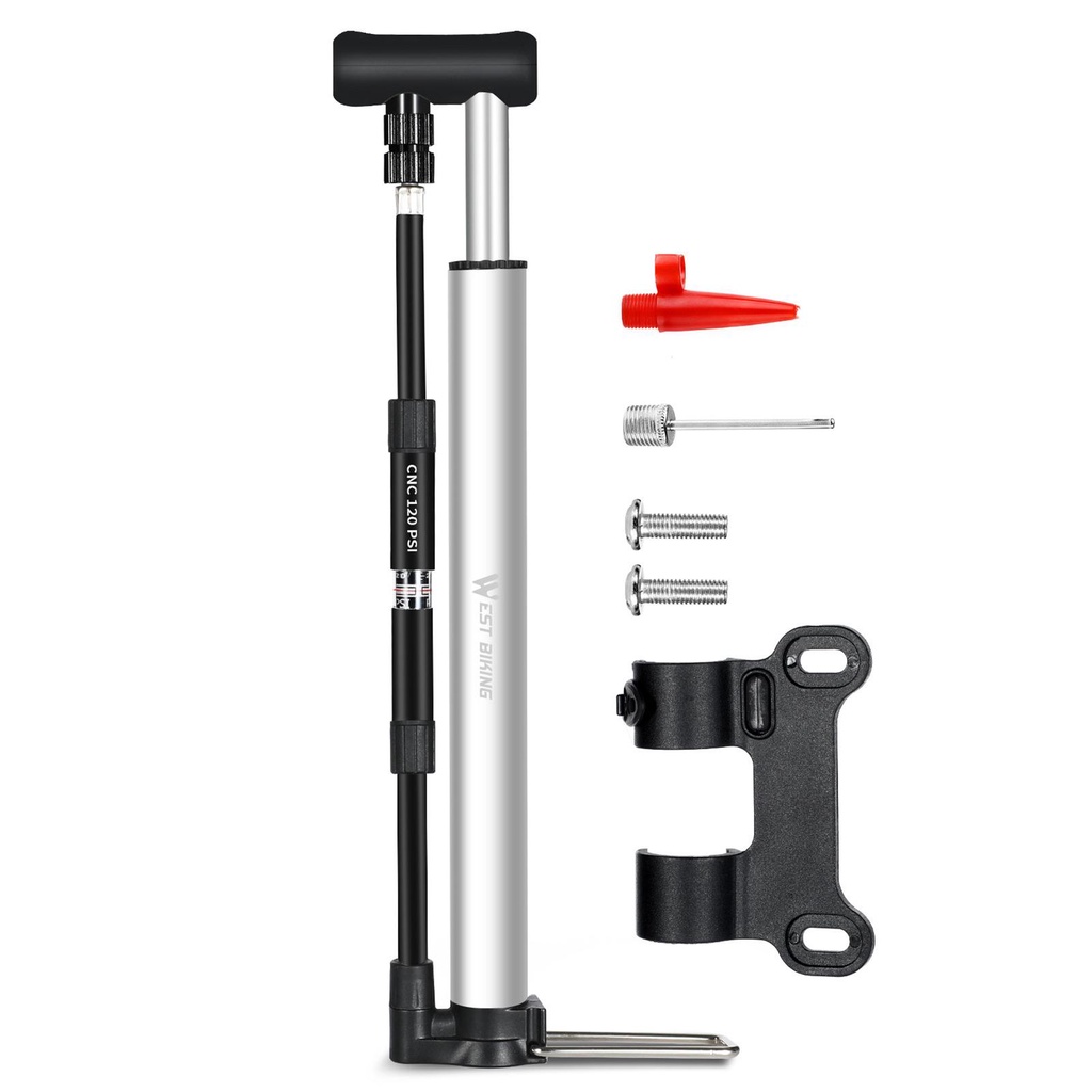 Bơm Xe Đạp Mini Bằng Hợp Kim Nhôm Siêu Bền Chất Lượng Cao