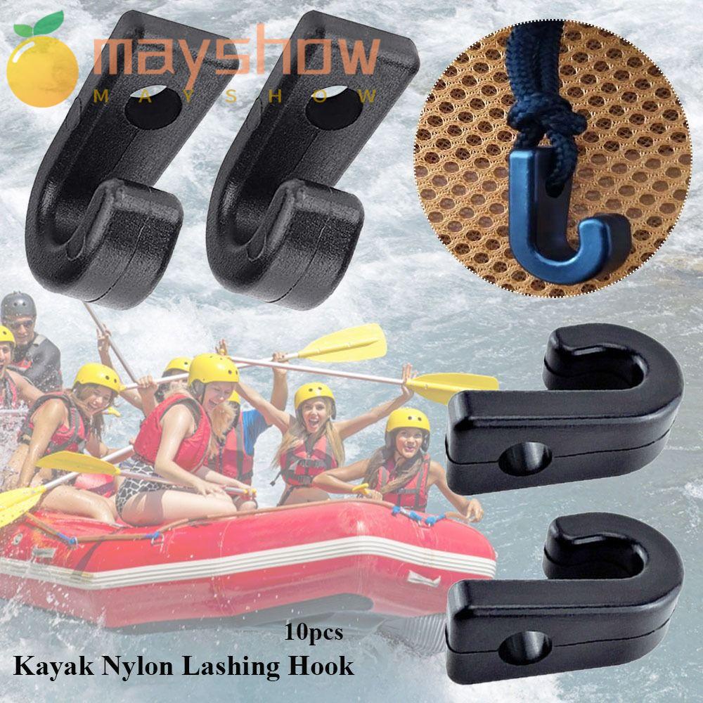 MAYSHOW Set 10 Móc Khóa Thuyền Kayak Bơm Hơi Bằng PVC Nylon Màu Đen