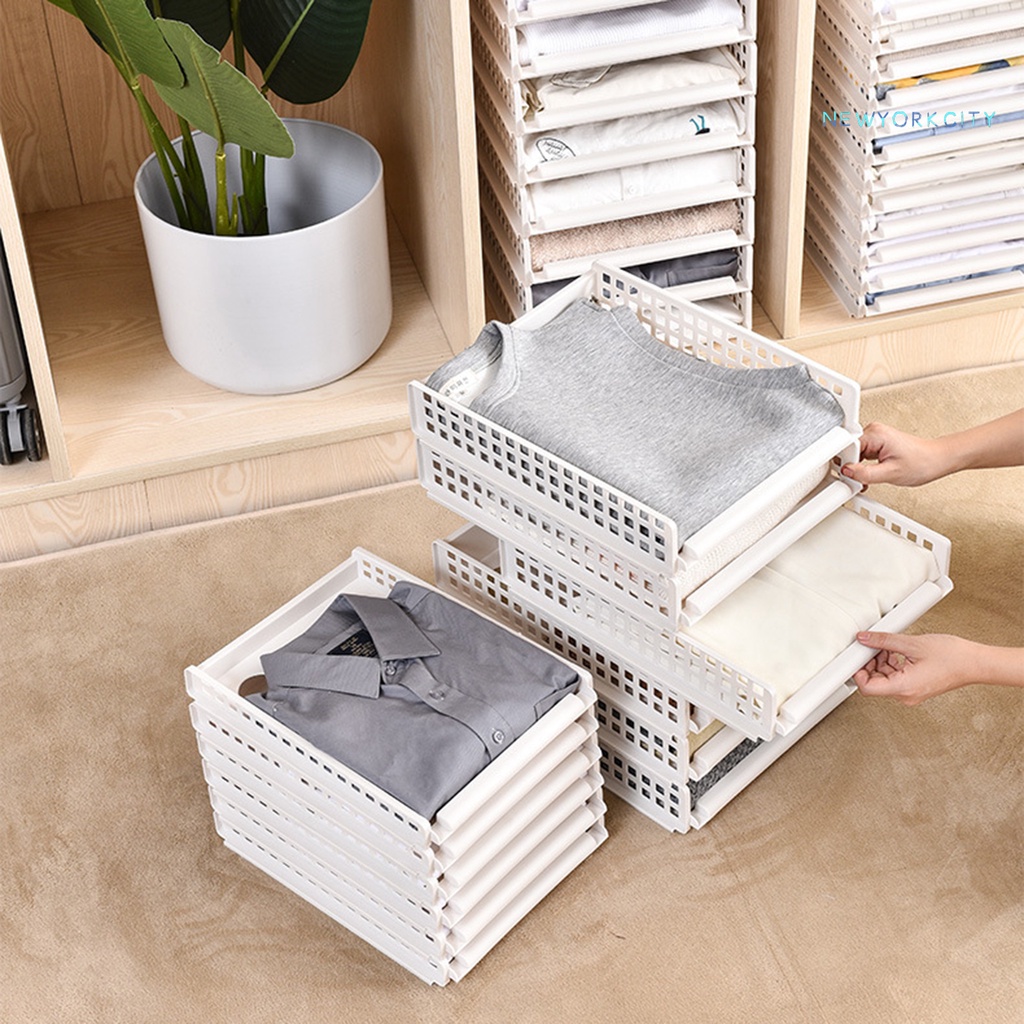 Ny- Giỏ Đựng Quần Áo Lười Có Thể Xếp Chồng Lên Nhau