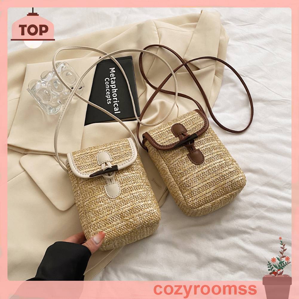 Túi Đeo Chéo Đan Lát Phong Cách Bohemian Thanh Lịch Dành Cho Nữ