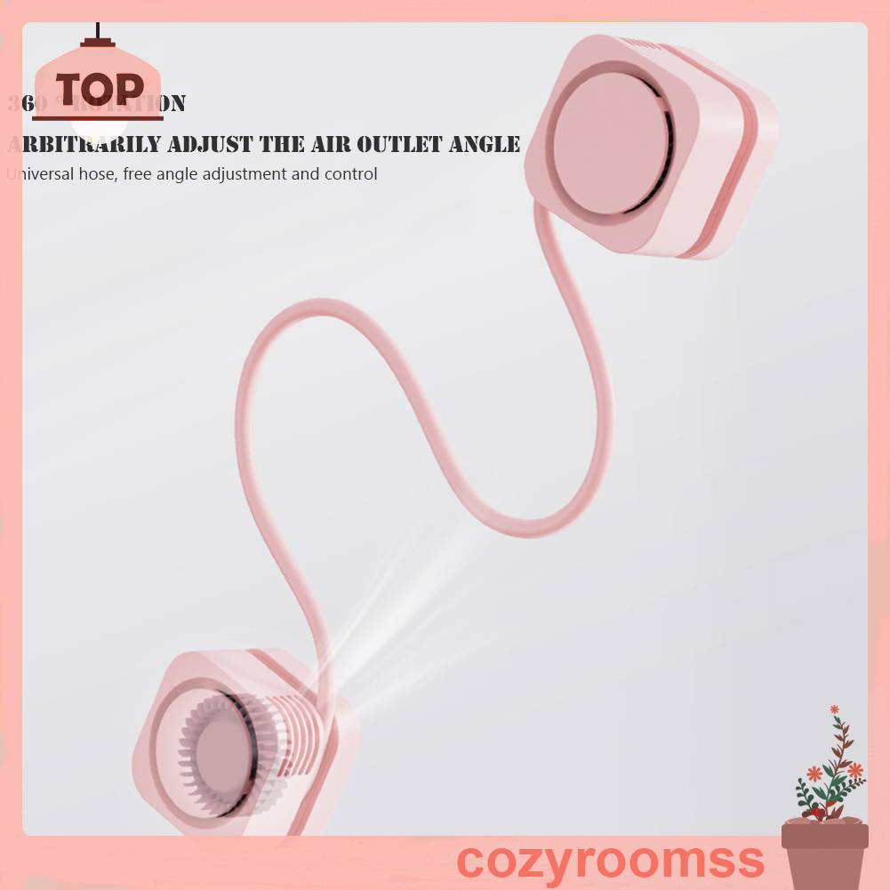 Quạt Làm Mát Đeo Cổ 3 Tốc Độ 1600mAh Có Thể Gấp Gọn Tiện Dụng Cho Gia Đình / Văn