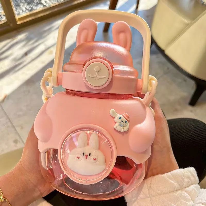 Bình Nước Hai Lớp Hình Thỏ Dung Tích Lớn Chịu Nhiệt Độ Cao