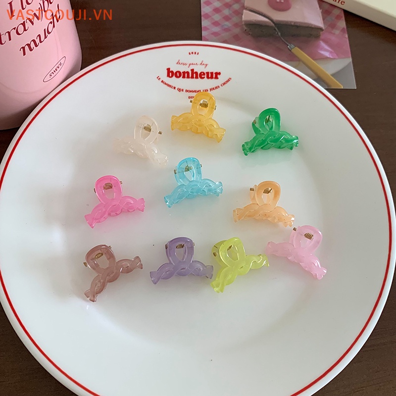 Set 10 Kẹp Tóc Càng Cua Mini Màu Kẹo Ngọt Cho Nữ