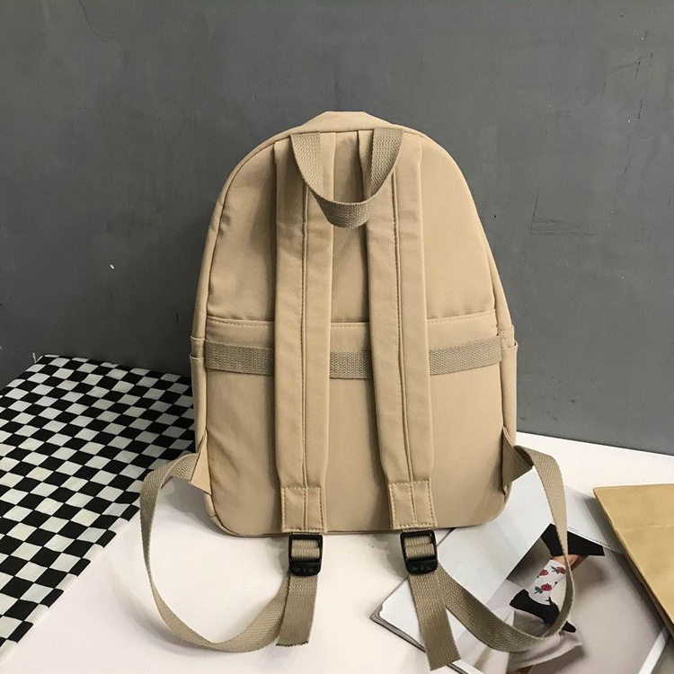 Ba Lô Canvas Nhiều Túi Phong Cách Retro Thời Trang 2023 Dành Cho Nữ