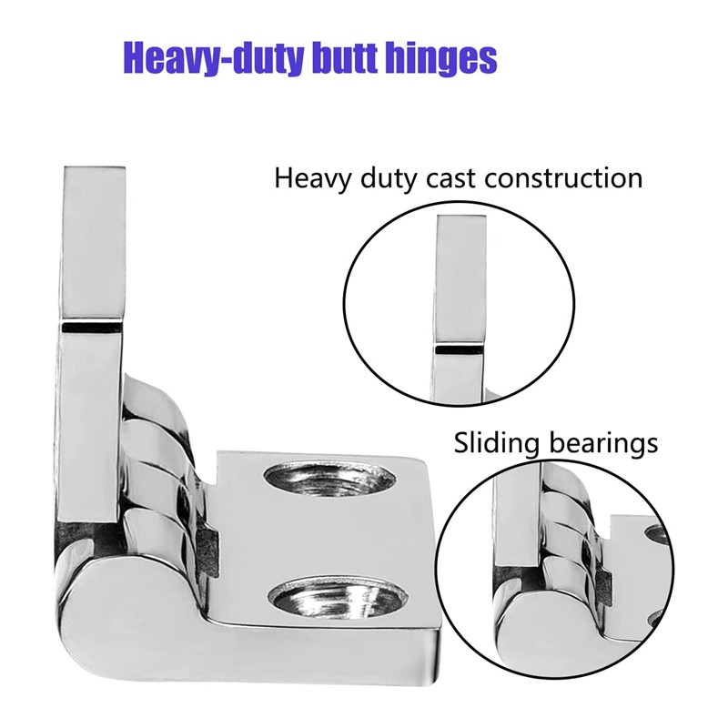 Set 4 Bản Lề Bằng Thép Không Gỉ 2 Inch X 2 Inches (50Mm X 50 Mm)