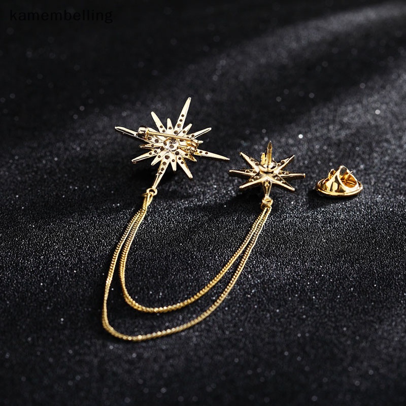 Trâm Cài Áo Ngôi Sao Đính Đá Thời Trang Cho Nam Nữ