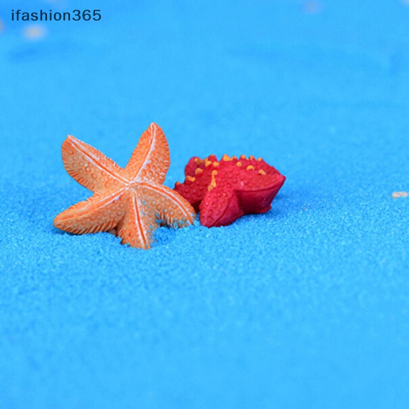 Set 2 Mô Hình Sao Biển Bằng Nhựa Resin Trang Trí Tiểu Cảnh DIY