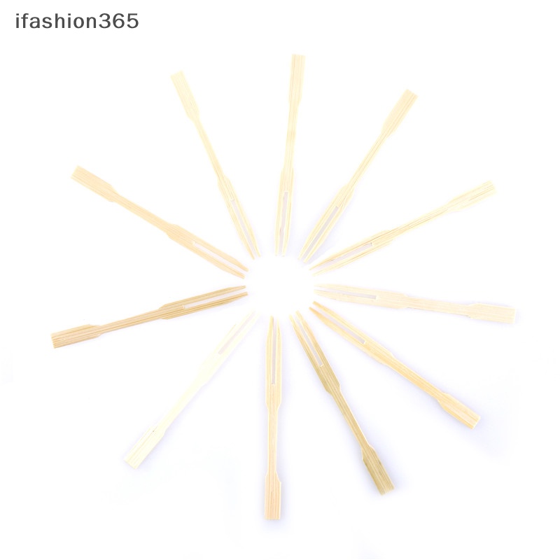 Set 80 Nĩa Tre Ăn Trái Cây / Tráng Miệng Dùng Một Lần ifashion365