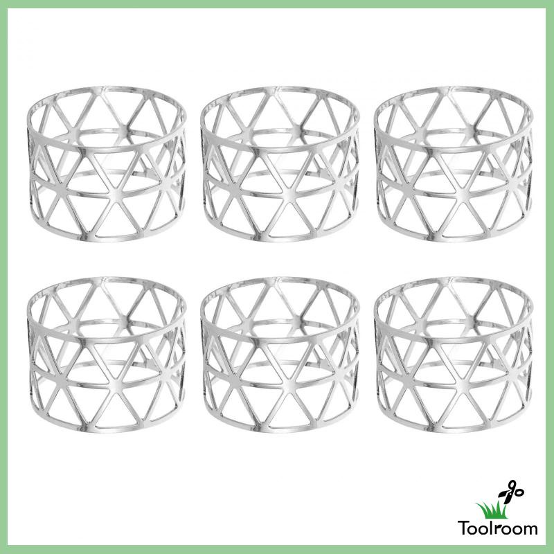 Set 6 Vòng Giữ Khăn Ăn Trang Trí Thời Trang Cho Tiệc Cưới