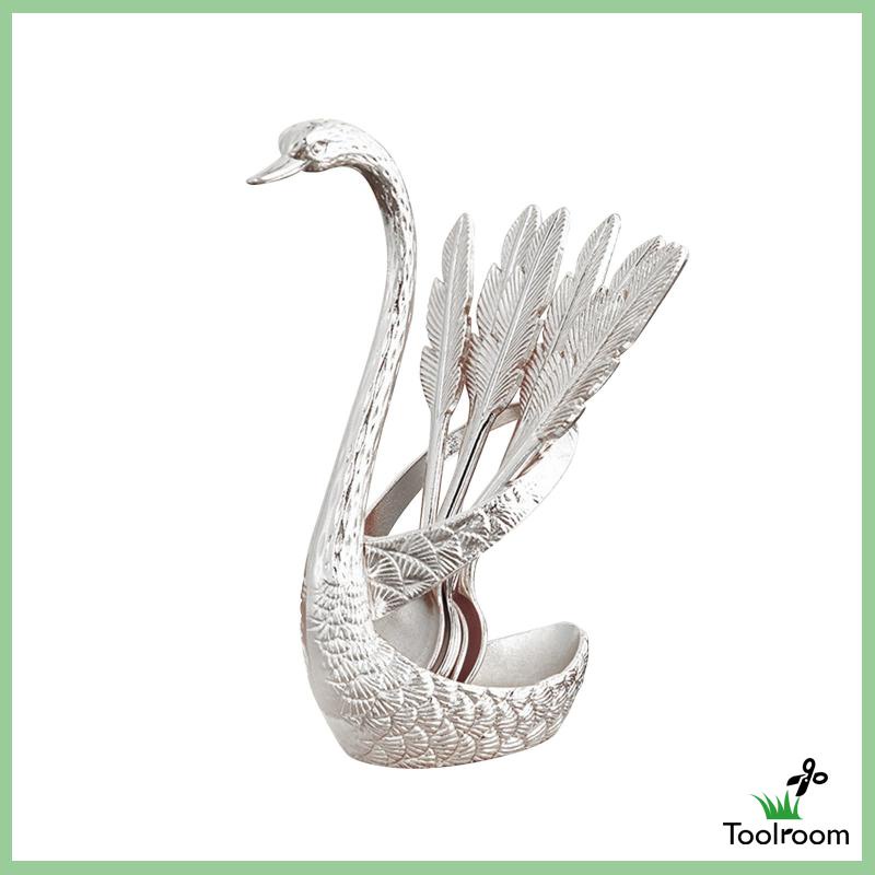 Giá Đỡ Muỗng Cà Phê Hình Thiên Nga Dùng Trang Trí Bàn Ăn