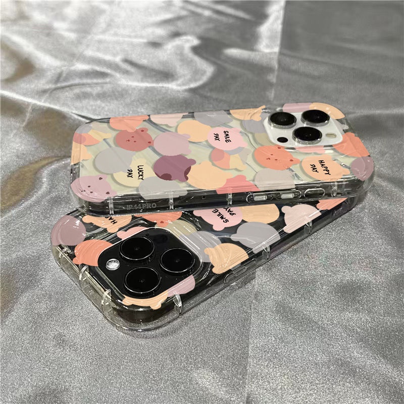 Ốp Điện Thoại Mềm Trong Suốt In Hình Gấu / Thỏ JKYM Dễ Thương Cho Iphone plus1312iPhone14promax 8 / 11 7sinsxr