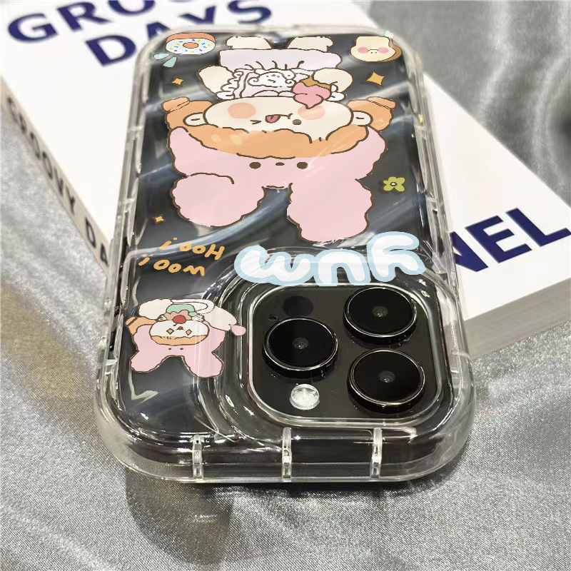 Ốp Điện Thoại Mềm Trong Suốt Hình Cô Gái Dễ Thương Cho iPhone14promax 1312 / 11 7 / 8plus xr / sins LJ7U