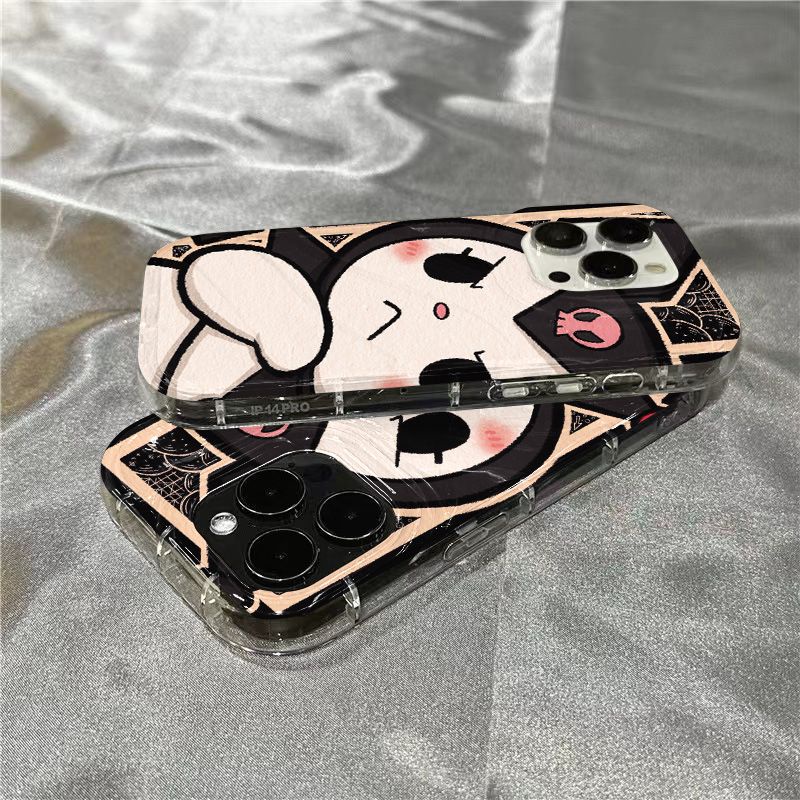 Ốp Điện Thoại Mềm Trong Suốt In Hình Kuromi Dễ Thương Cho iPhone14promax 1312 / 11 7 / 8plus xr / sins EANK