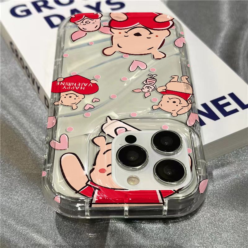 Ốp Điện Thoại Mềm In Hình Gấu Pooh / Pigeto / Pigeto / 7Plus 1312 / 11 Xr8 / iPhone14promax