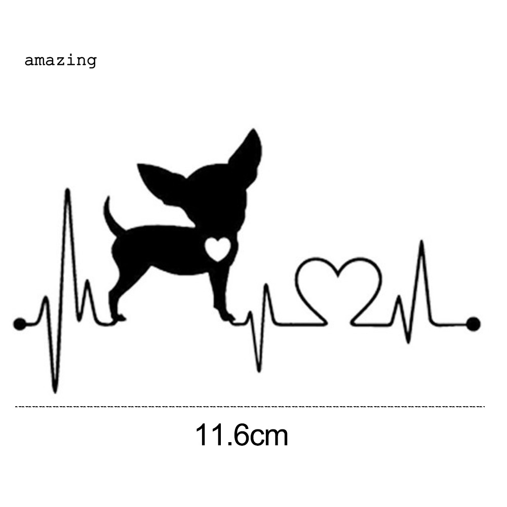 Miếng Dán Trang Trí Cửa Sổ Xe Hơi Họa Tiết Chú Chó Hoạt Hình Dễ Thương