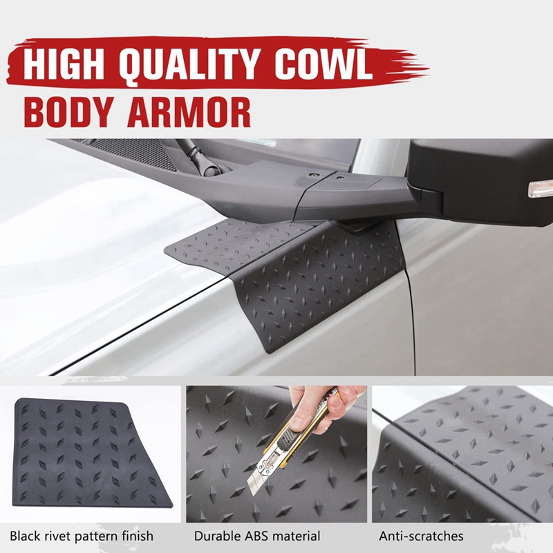 Khung Bảo Vệ Góc Cửa Xe Hơi Bằng ABS Màu Đen Chuyên Dụng Cho Ford Bronco 2021 2022 2023 2 / 4