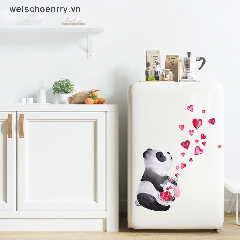 Sticker Dán Tường Họa Tiết Gấu Trúc Dễ Thương Bắt Mắt