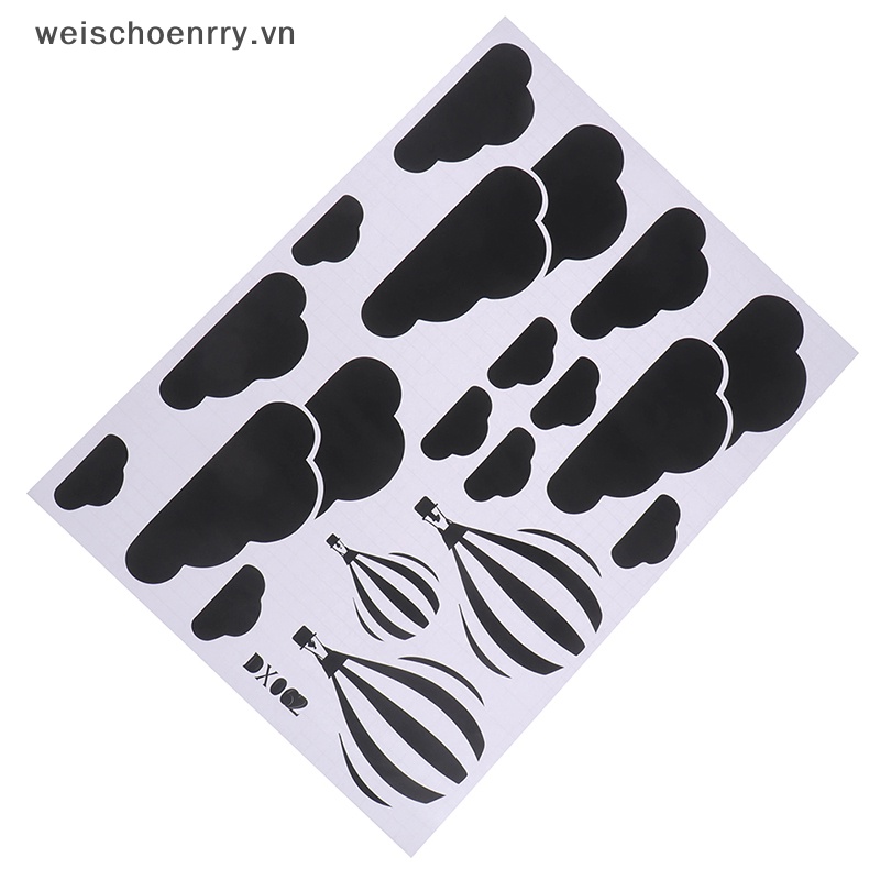 Đề Can Dán Tường Hình Khinh Khí Cầu Đám Mây Lớn Trang Trí Phòng Bé DIY