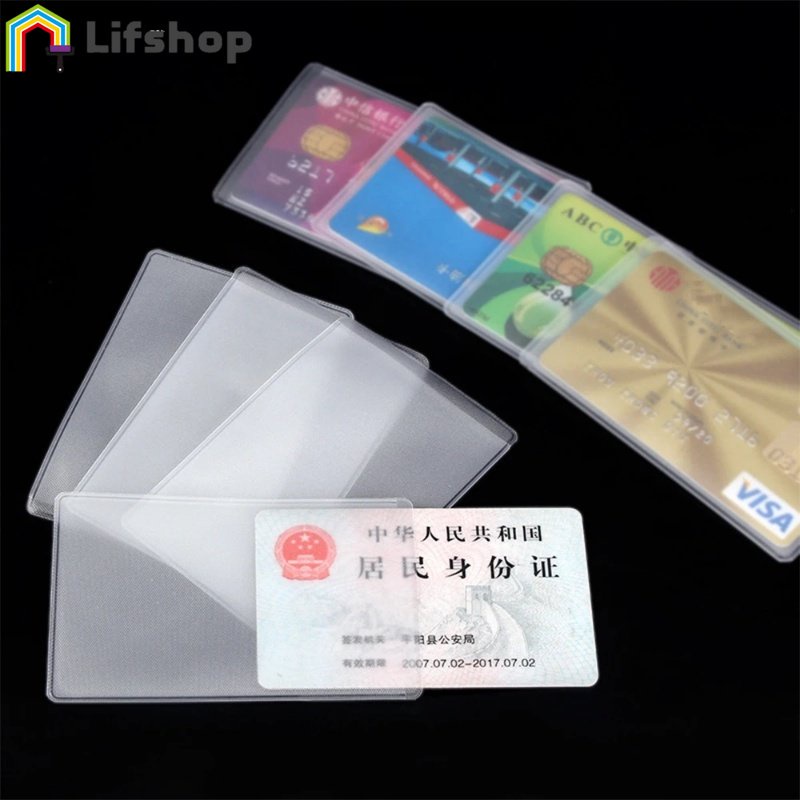 Set 10 Bao Đựng Thẻ ID Bằng PVC Nhám Trong Suốt Chống Nước Chống Từ Tính Bảo Vệ Cho Học Sinh / Văn Phòng
