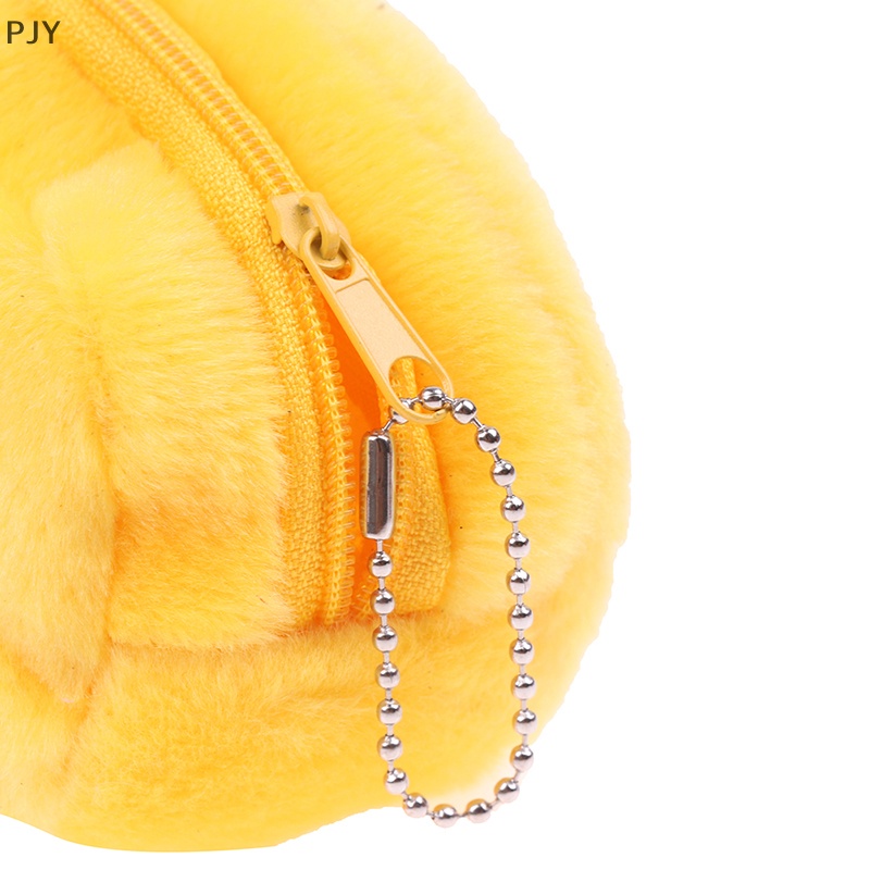 Ví Đựng Tiền Xu Ba Chiều Bằng Vải Bông Có Khóa Kéo Họa Tiết Hoạt Hình PJ