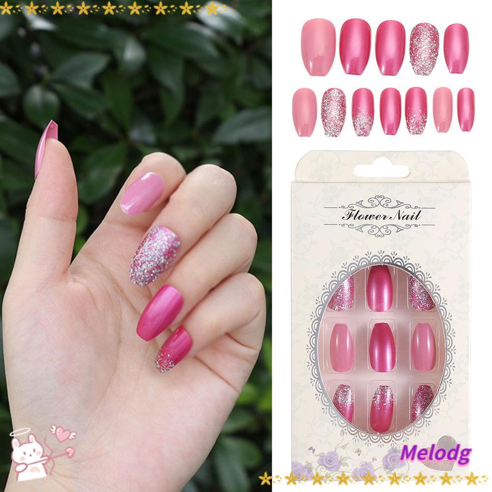 MELODG Hộp 24 Móng Tay Giả Thời Trang Cho Nữ