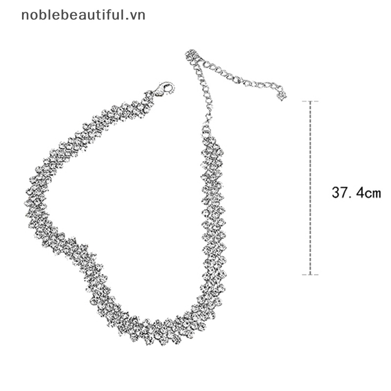 Vòng Cổ Choker Đính Đá Pha Lê Hình Học Thời Trang Dành Cho Nữ