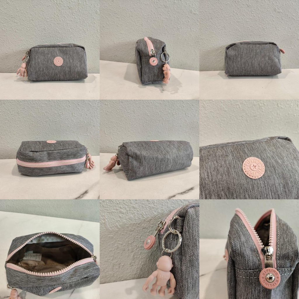 KIPLING Túi Đựng Mỹ Phẩm Mini Có Khóa Kéo 9 Màu Thời Trang Cho Nữ