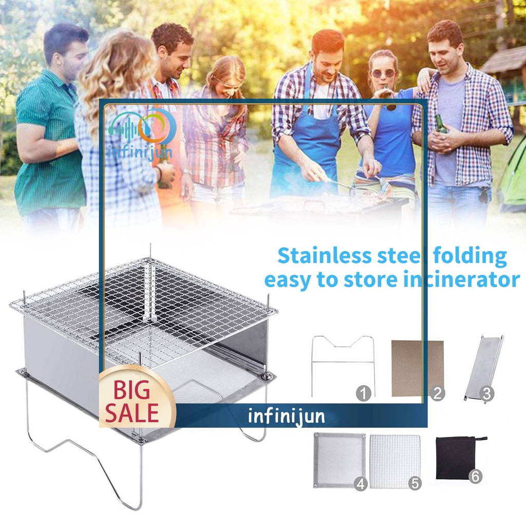 Vỉ Nướng Bbq Có Thể Gấp Gọn Tiện Dụng Cho Hoạt Động Ngoài Trời