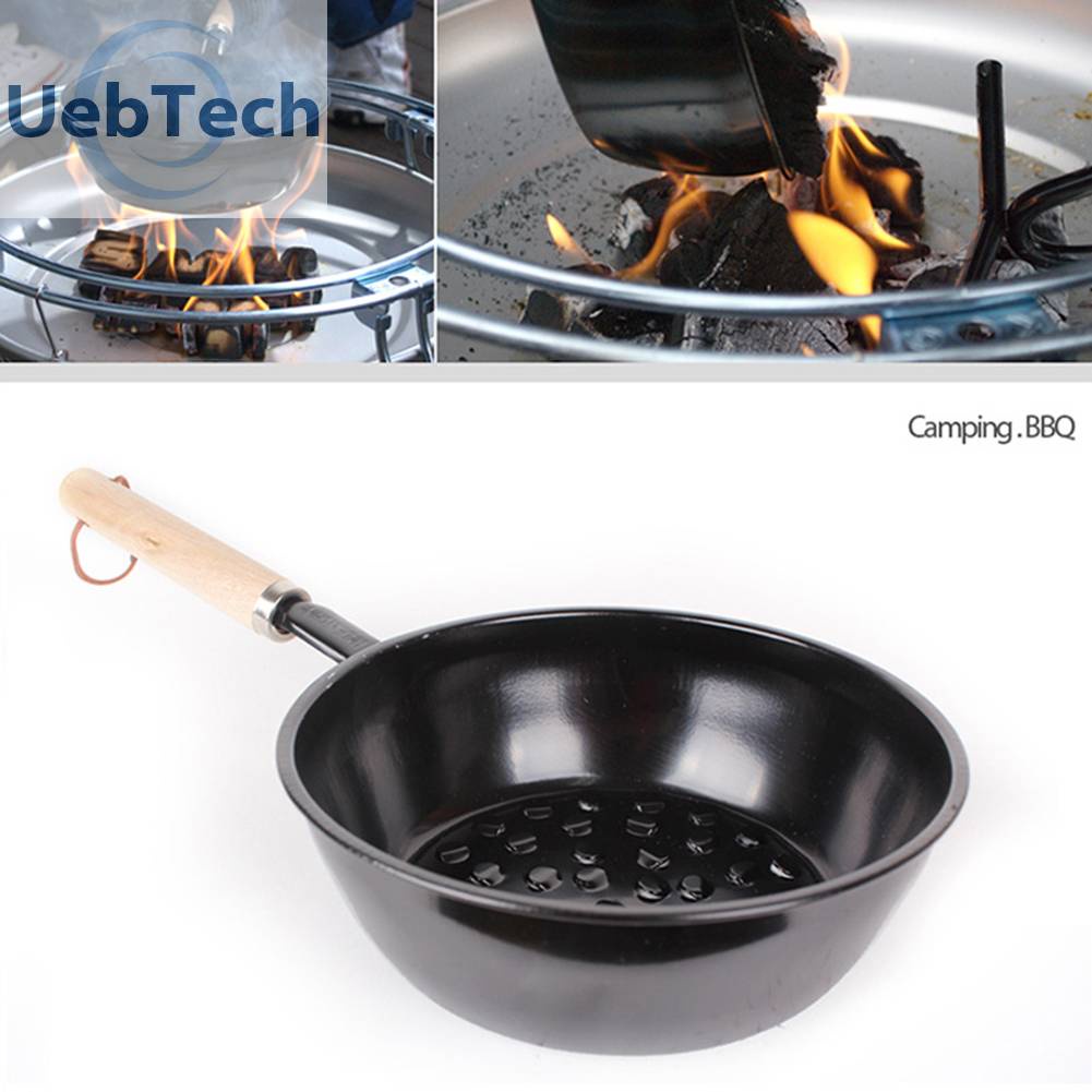 Nồi Nấu Ăn Mini Tay Cầm Bằng Gỗ An Toàn Tiện Dụng Mang Theo Du Lịch Dã Ngoại