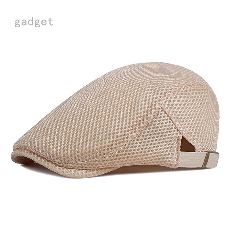 Nón Beret Phối Lưới Mỏng Thoáng Khí Thời Trang Retro Hàn Quốc Cho Nam Nữ