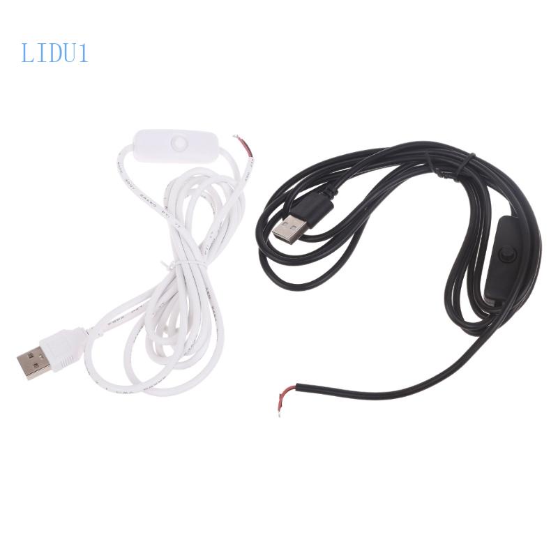 Dây Cáp Sạc LIDU1 5V USB Có Công Tắc Cho Đèn LED