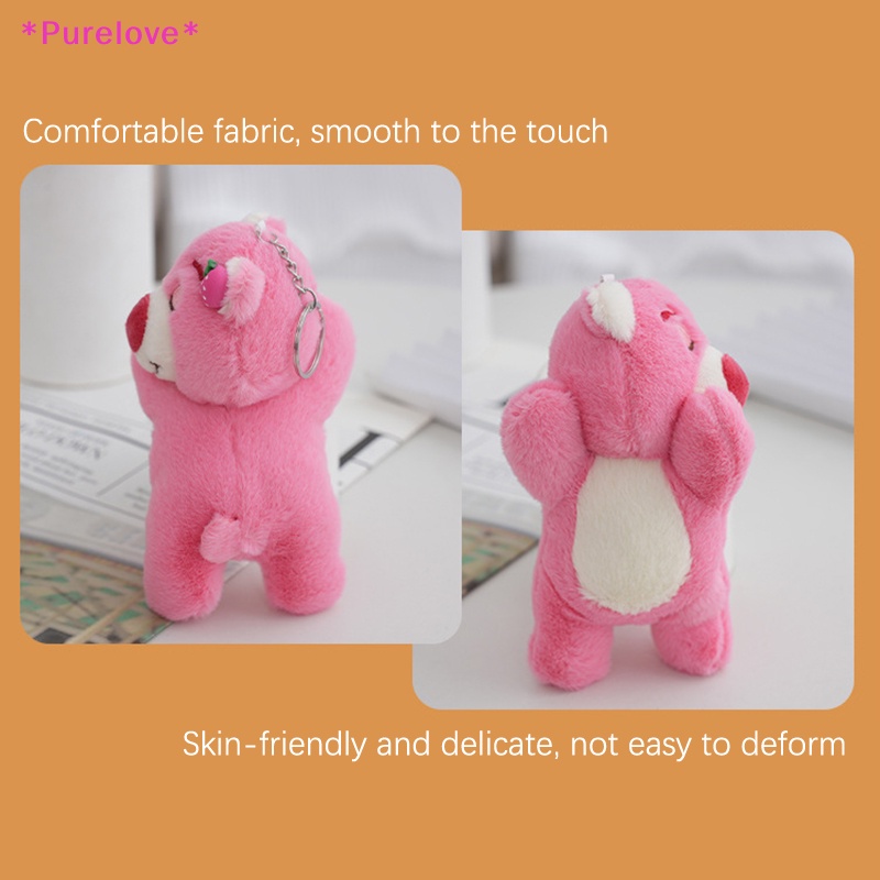 DISNEY Móc Khóa Hình Gấu Nhồi Bông Mềm Mại Xinh Xắn Mới