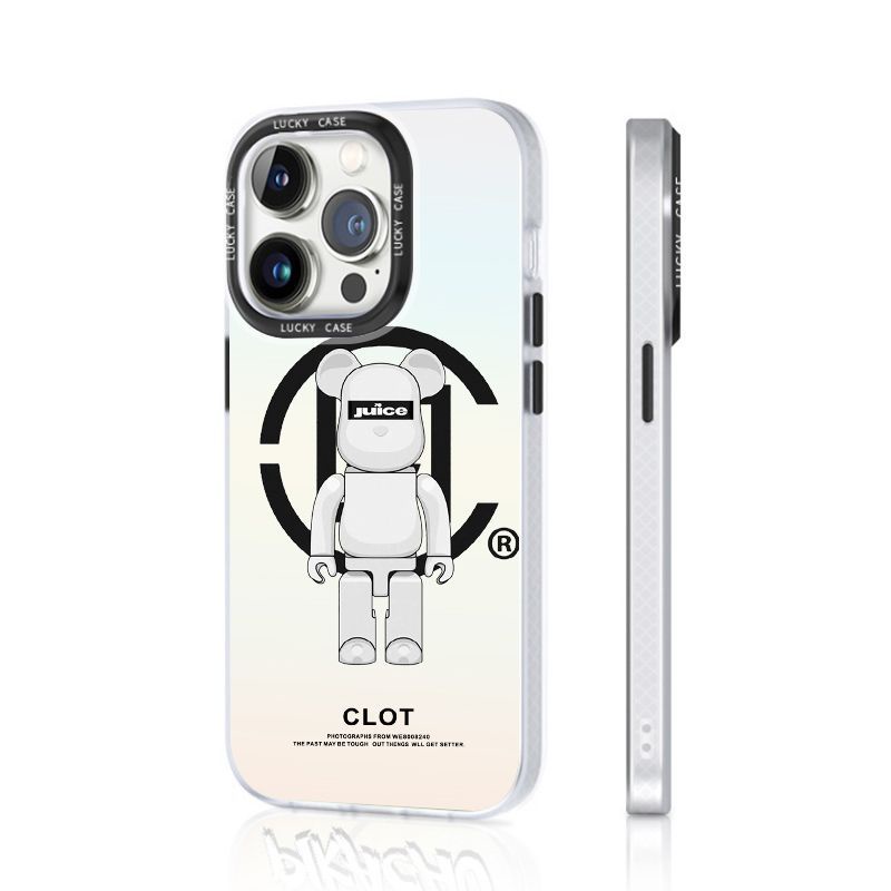 Ốp Điện Thoại Màu Laser Họa Tiết Gấu Dễ Thương Cho iPhonexr12678plusins1314 promax