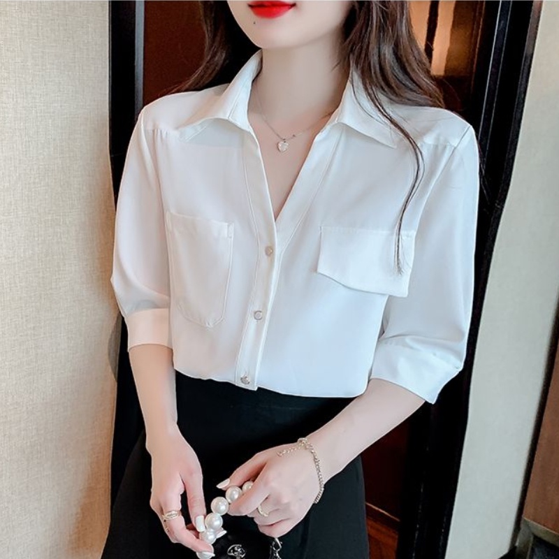 Áo Sơ Mi Dáng Rộng Thời Trang Mùa Hè Hàn Quốc 2023 Dành Cho Nữ