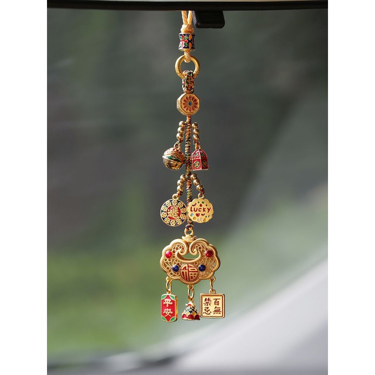 Dây Chuyền Mặt Ổ Khóa Gương Chiếu Hậu Xe Hơi Bằng Cát Vàng Phong Cách Haobing boutiqu Cao Cấp Dành Cho Nam Nữ