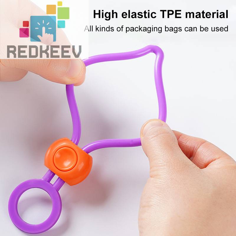 Set 6 / 10 Dây Buộc Túi Thực Phẩm Có Thể Tái Sử Dụng Màu Sắc Ngẫu Nhiên