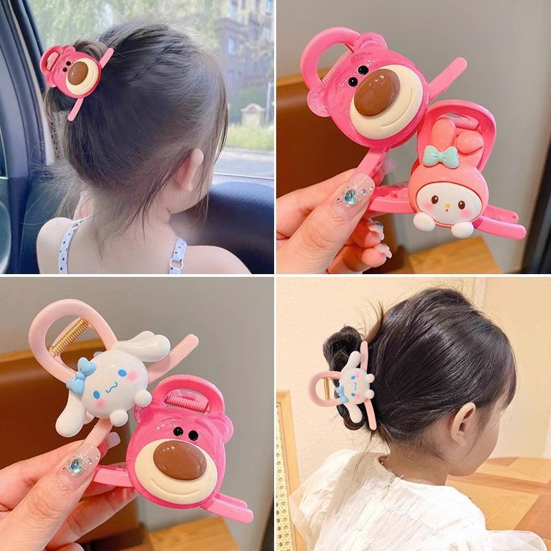 Kẹp Tóc Hình Chú Gấu / Cá Mập / Dâu Tây Dễ Thương Cho Bé Gái