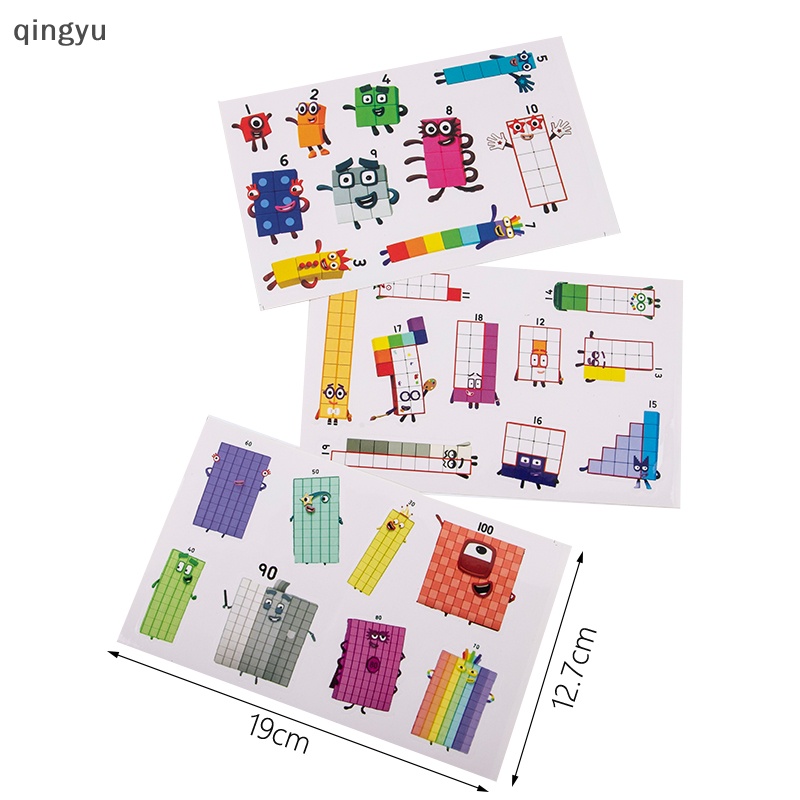 Qingyu Nhãn Dán Số Đồ Chơi DIY Khối Xếp Hình Graffiti Cốc Xe Đạp Ván Trượt PLI