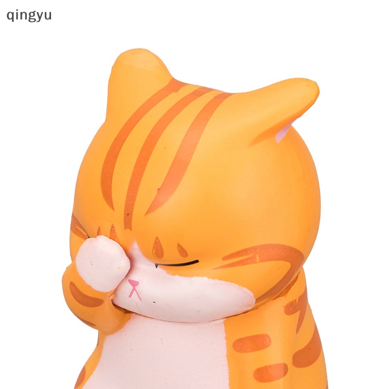 Tượng Mèo qingyu Mini Dễ Thương Dùng Trang Trí Phòng